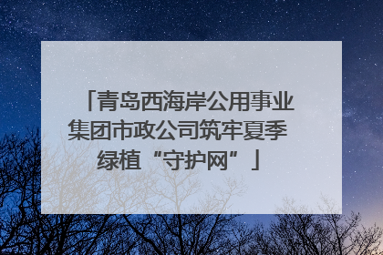 青岛西海岸公用事业集团市政公司筑牢夏季绿植“守护网”