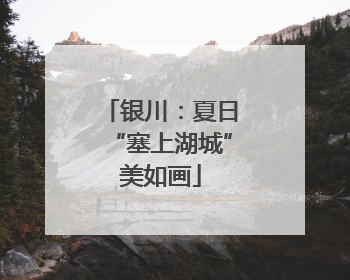 银川：夏日“塞上湖城”美如画
