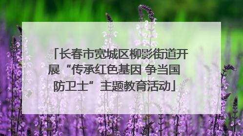 长春市宽城区柳影街道开展“传承红色基因 争当国防卫士”主题教育活动