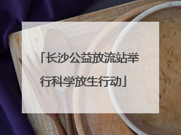 长沙公益放流站举行科学放生行动