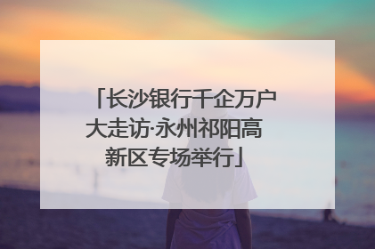 长沙银行千企万户大走访·永州祁阳高新区专场举行
