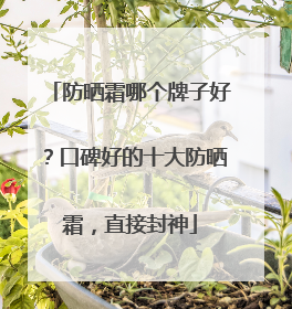 防晒霜哪个牌子好？口碑好的十大防晒霜，直接封神