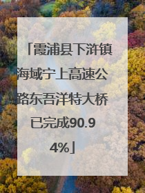 霞浦县下浒镇海域宁上高速公路东吾洋特大桥已完成90.94%