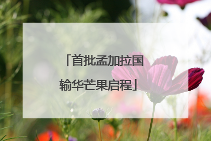 首批孟加拉国输华芒果启程