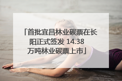 首批宜昌林业碳票在长阳正式签发 14.38万吨林业碳票上市