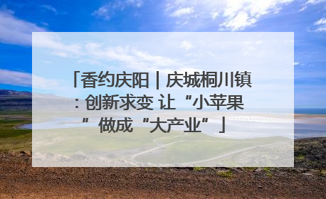 香约庆阳｜庆城桐川镇：创新求变 让“小苹果”做成“大产业”