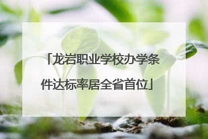 龙岩职业学校办学条件达标率居全省首位
