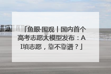 鱼眼·围观丨国内首个高考志愿大模型发布：AI填志愿，靠不靠谱？