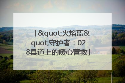 "火焰蓝"守护者：028县道上的暖心营救