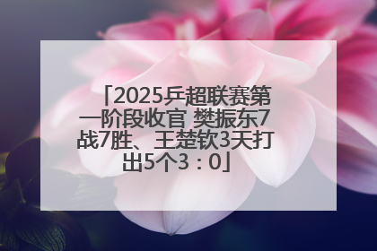 2025乒超联赛第一阶段收官 樊振东7战7胜、王楚钦3天打出5个3∶0
