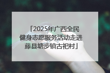 2025年广西全民健身志愿服务活动走进藤县塘步镇古祀村