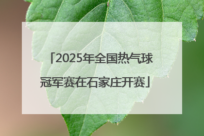 2025年全国热气球冠军赛在石家庄开赛