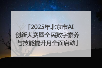 2025年北京市AI创新大赛暨全民数字素养与技能提升月全面启动