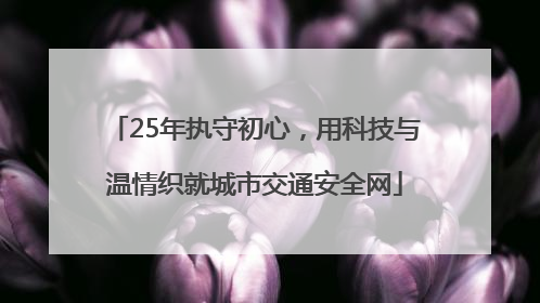 25年执守初心，用科技与温情织就城市交通安全网