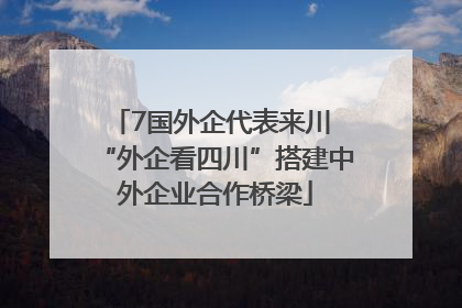 7国外企代表来川 “外企看四川”搭建中外企业合作桥梁
