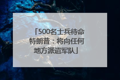 500名士兵待命 特朗普：将向任何地方派遣军队
