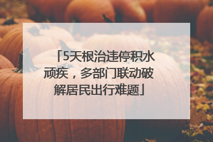 5天根治违停积水顽疾，多部门联动破解居民出行难题