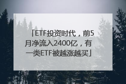 ETF投资时代，前5月净流入2400亿，有一类ETF被越涨越买